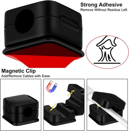 Magnetic Cable Management Clips Set
