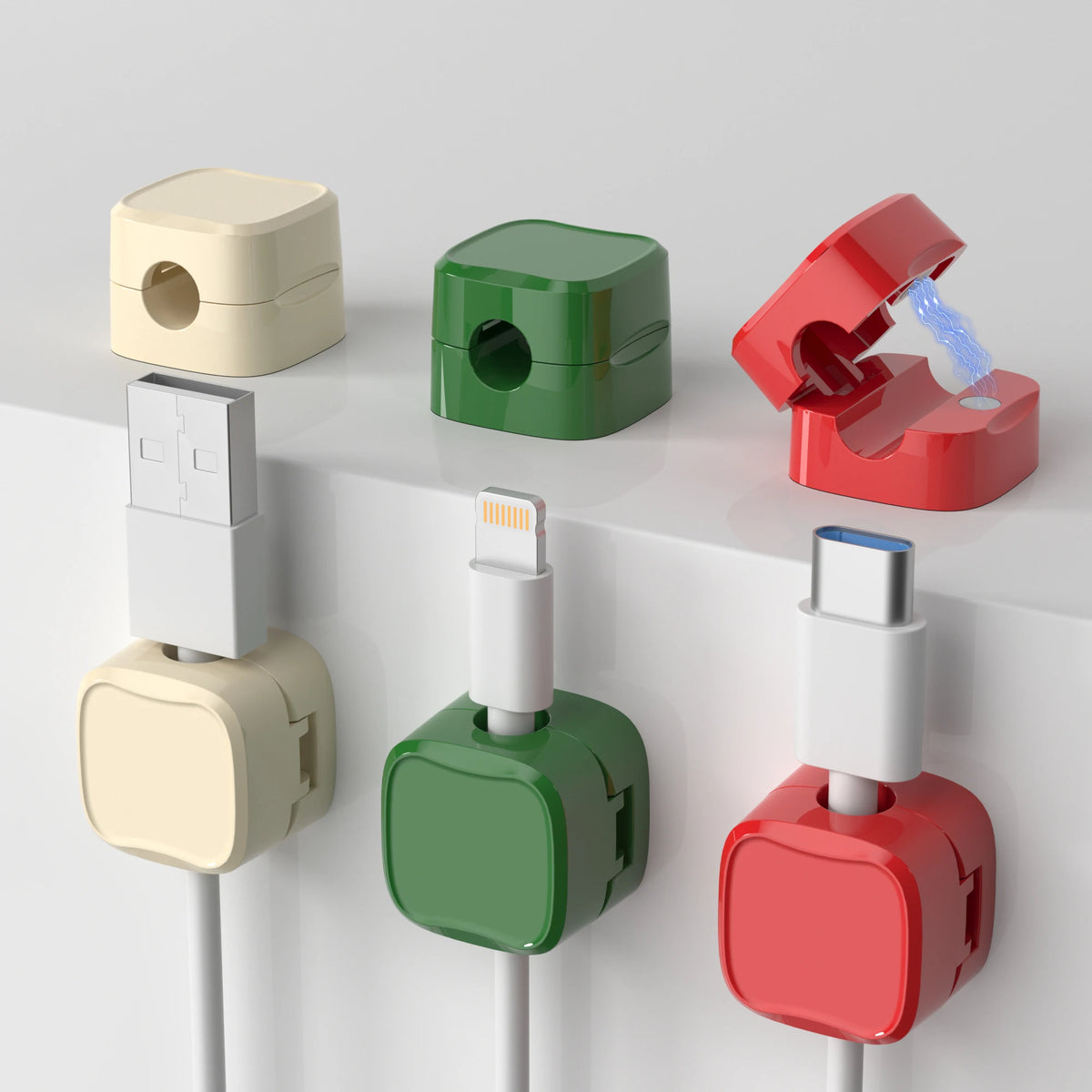 Magnetic Silicone Cable Management Clips